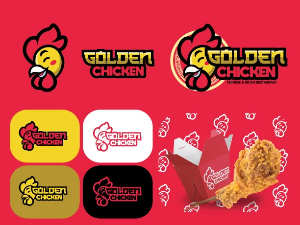 Identidad de marca Golden Chicken por Kevent Torres