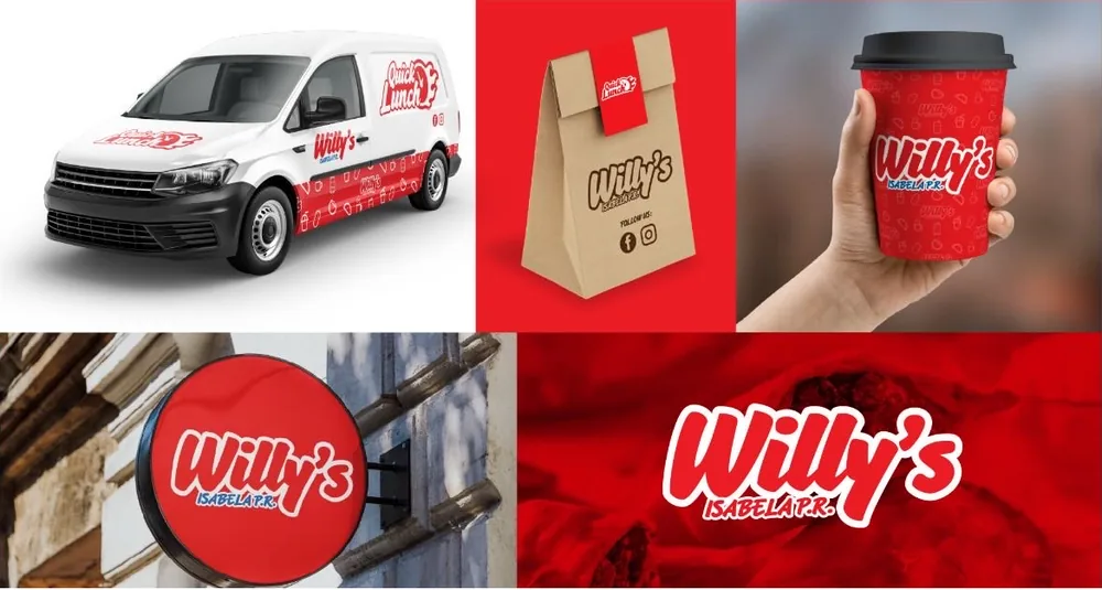 Identidad de marca Willy's Quick Lunch por Kevent Torres