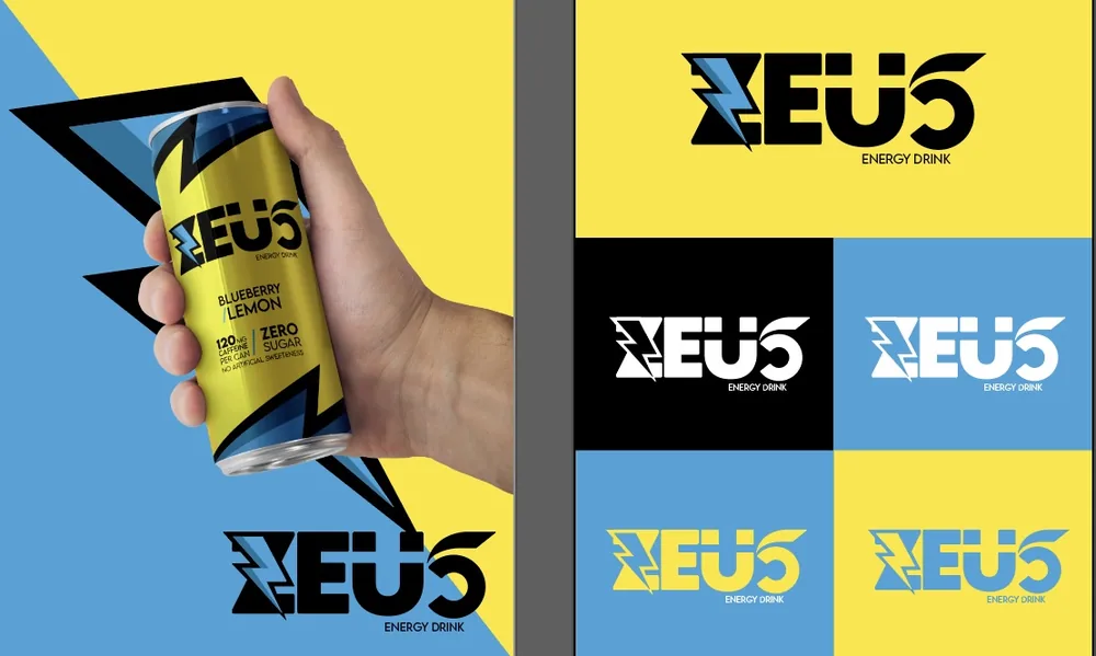 Identidad de marca Zeus Energy Drink por Kevent Torres